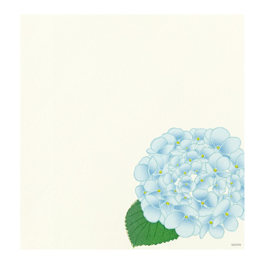 Papier à lettres washi MIDORI Fleurs d'Été - 17.7 x 16.8 cm - Illustré - 4902805871334
