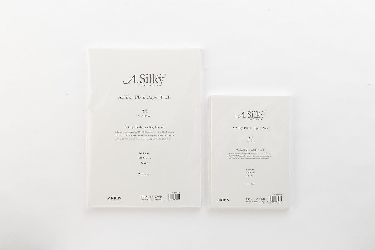 Paquet de 100 feuilles APICA A.Silky 865 Premium - A5 - 86,5 g/m² - Blanc - 4970090341221