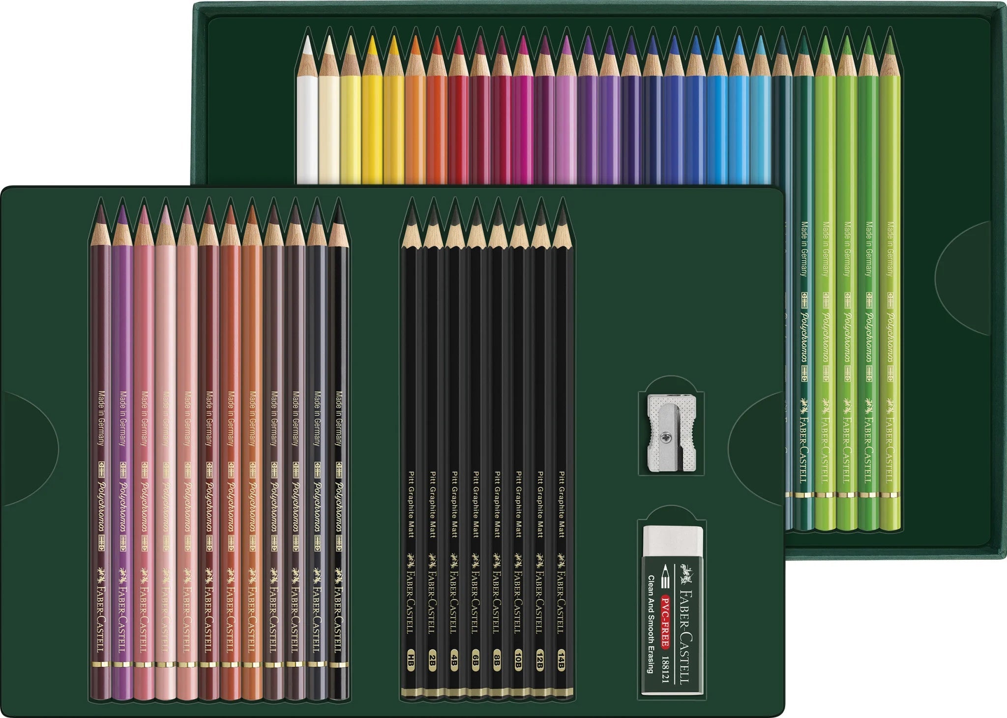 POLYCHROMOS & PITT GRAPHITE MATT - Coffret 50 Couleurs - 4005402100545