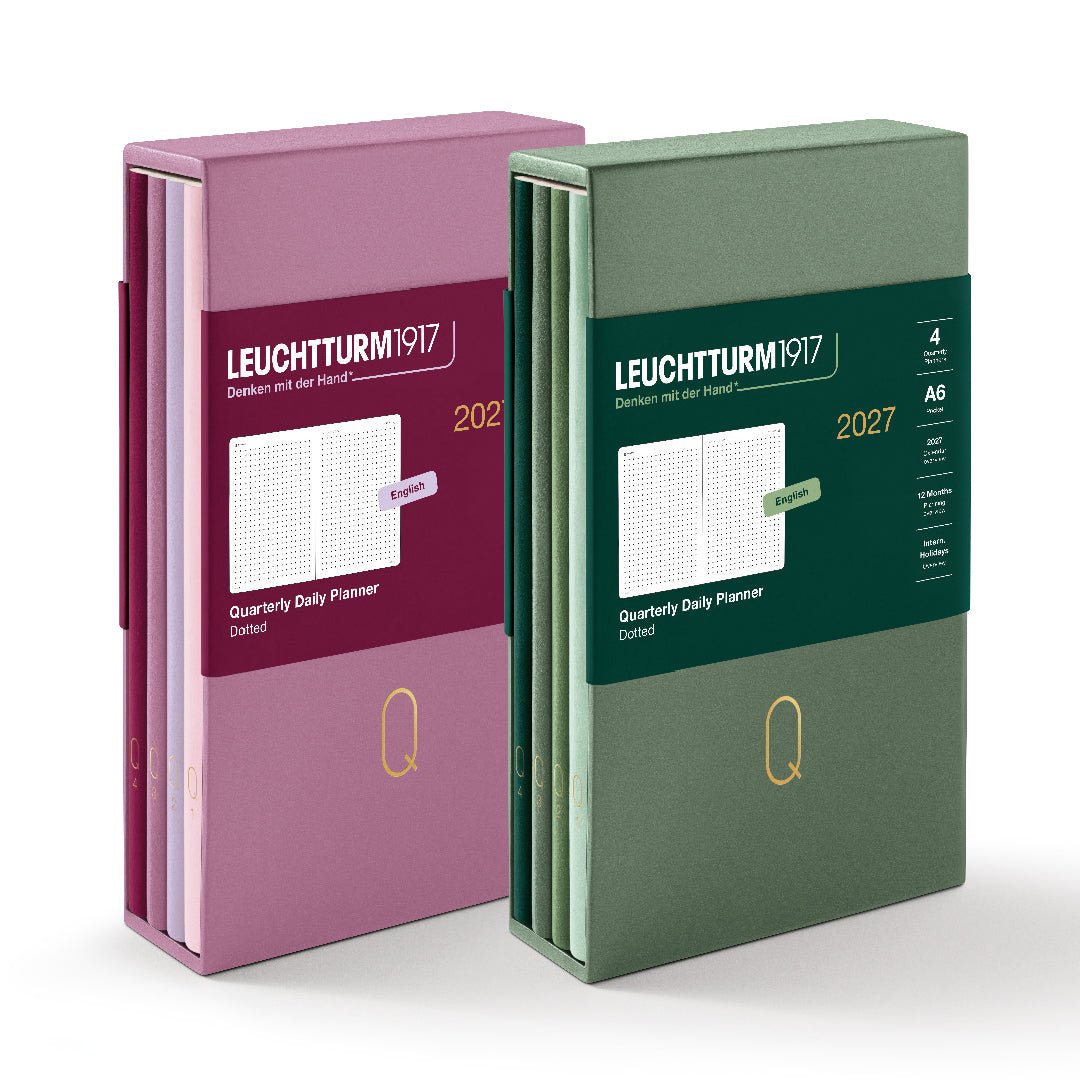 Quarterly Agenda Journalier 2027 LEUCHTTURM1917, Anglais - A6 - Softcover - Shades of Rose - 4070292003597