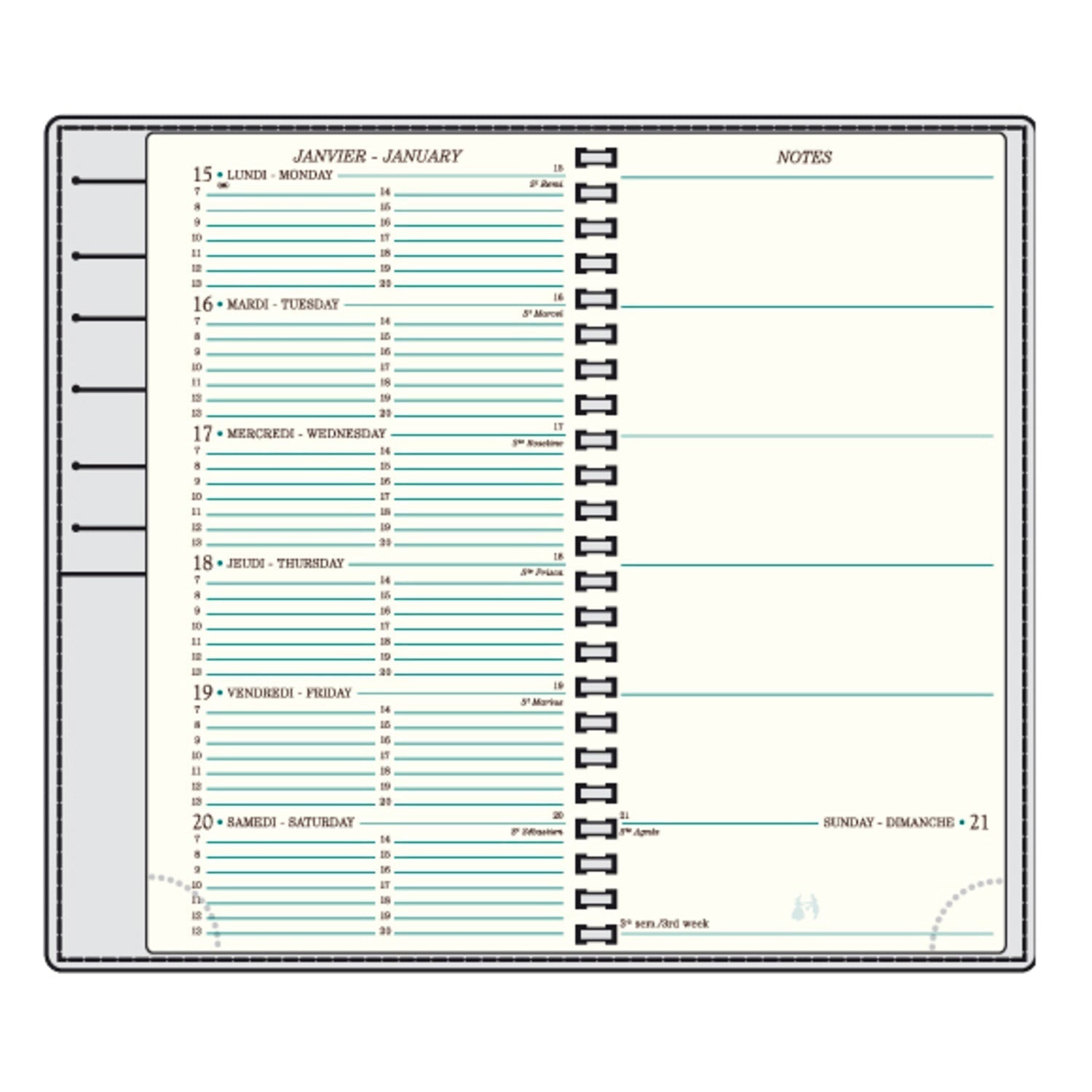 Recharge 2025 Agenda MIGNON AS18 (18320M) - 1 semaine + notes - 17.5 x 9.1 cm - 3489390183208