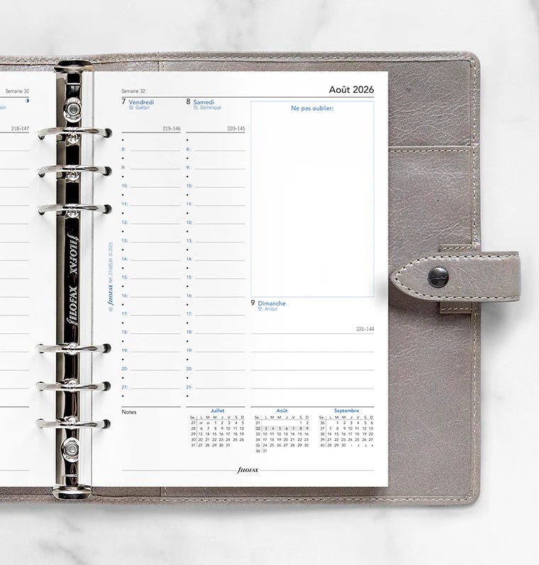 Recharge agenda 2026 - 2027 FILOFAX - A5 - Semaine sur deux pages (français) - 5059145621651