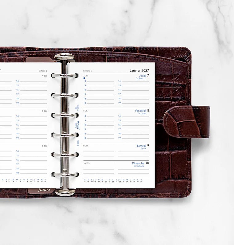 Recharge agenda 2027 FILOFAX - Pocket - Semaine sur deux pages (français) - 5059145619993