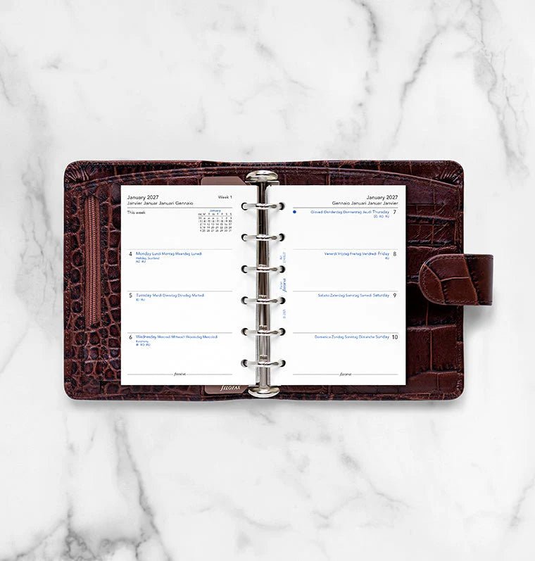 Recharge agenda 2027 FILOFAX - Pocket - Semaine sur deux pages (multilingue) - 5059145619931