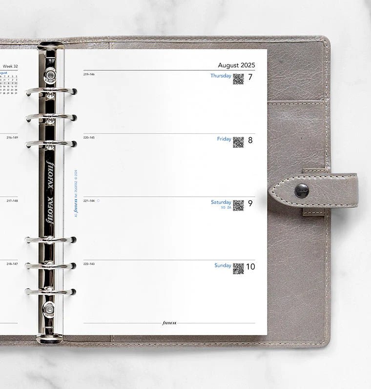Recharge agenda FILOFAX 2025 - 2026 - A5 - Semaine sur deux pages (anglais) - 5059145597611