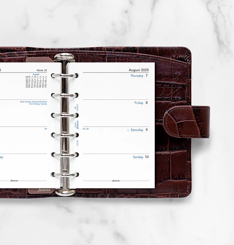 Recharge agenda FILOFAX 2025 - 2026 - Pocket - Semaine sur deux pages (anglais) - 5059145596256