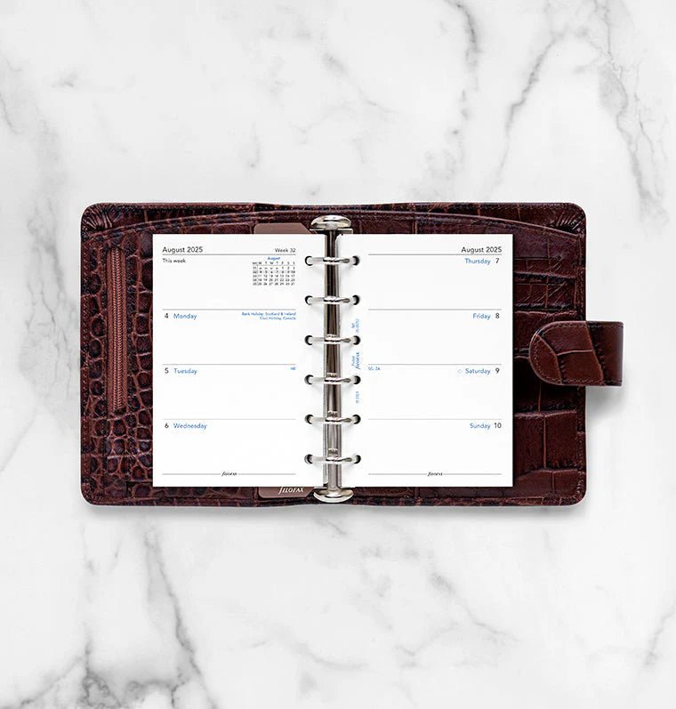 Recharge agenda FILOFAX 2025 - 2026 - Pocket - Semaine sur deux pages (anglais) - 5059145596256