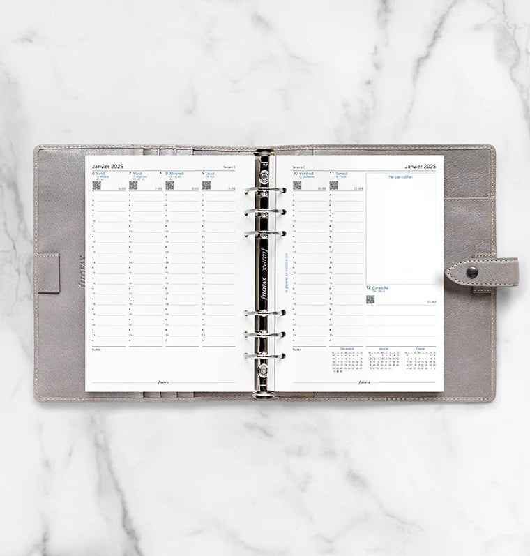 Recharge Agenda FILOFAX 2025 - A5, Semaine sur Deux Pages (français) - 1 semaine sur 2 pages - A5 - 5059145549757