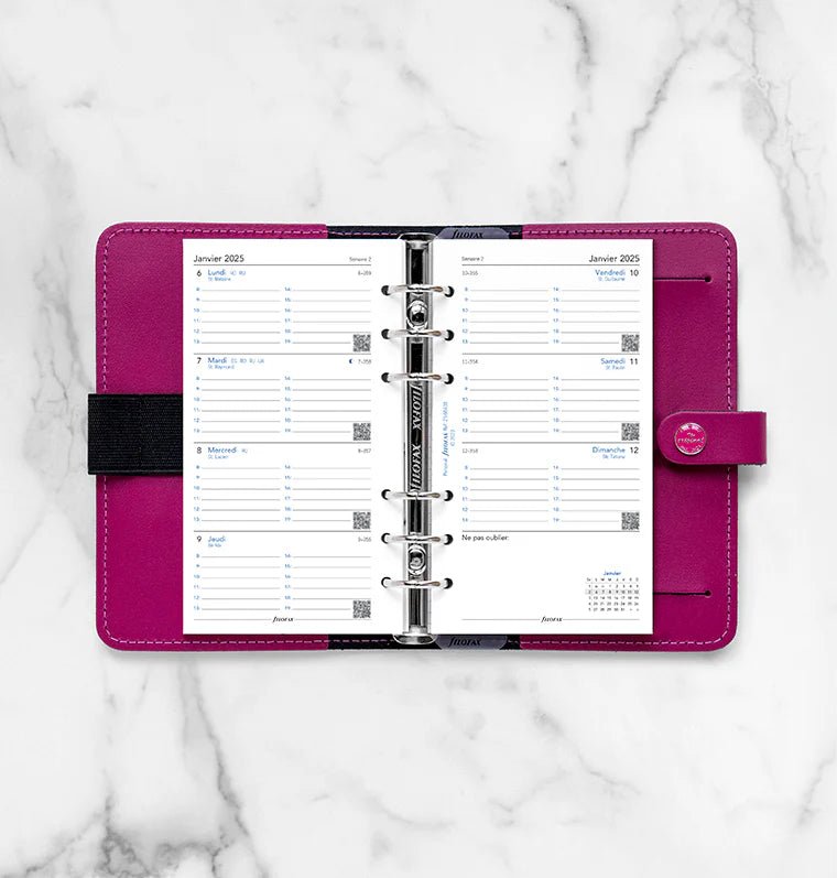 Recharge Agenda FILOFAX 2025 - Personal, Semaine sur Deux Pages (français) - 1 semaine sur 2 pages - Personal - 5059145548941