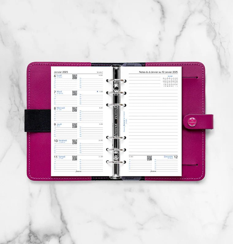 Recharge Agenda FILOFAX 2025 - Personal, Semaine sur Une Page + Page de Notes (français) - 1 semaine + notes - Personal - 5059145548927