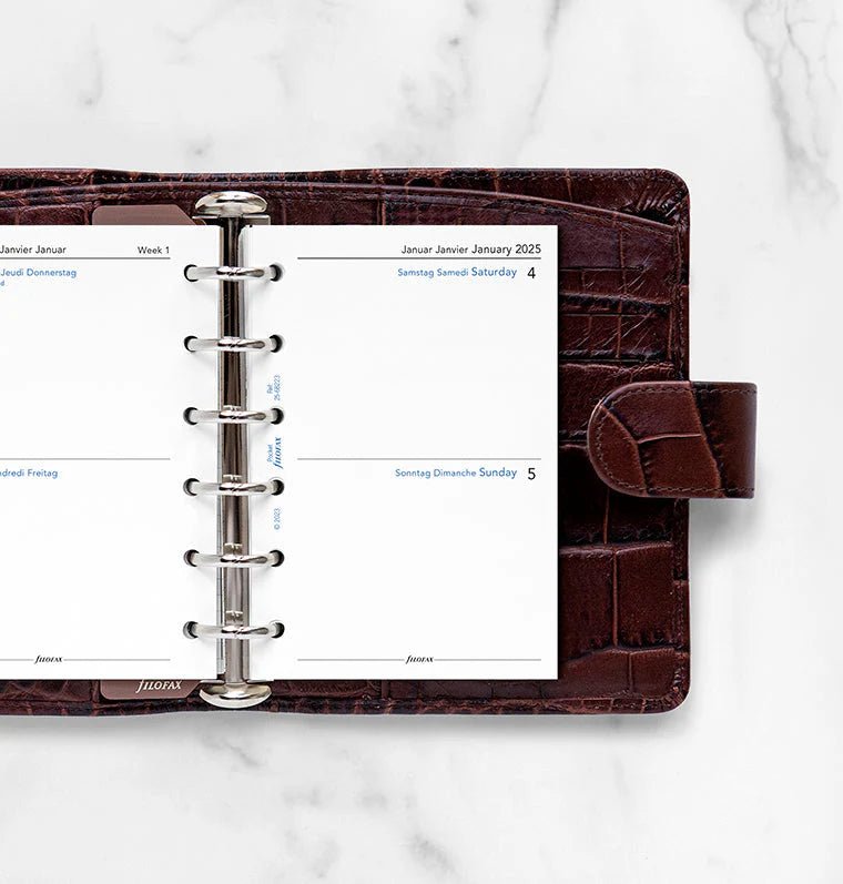 Recharge Agenda FILOFAX 2025 - Pocket, Deux Jours par Page (multilingue) - 2 jours par page - Pocket - 5059145547883