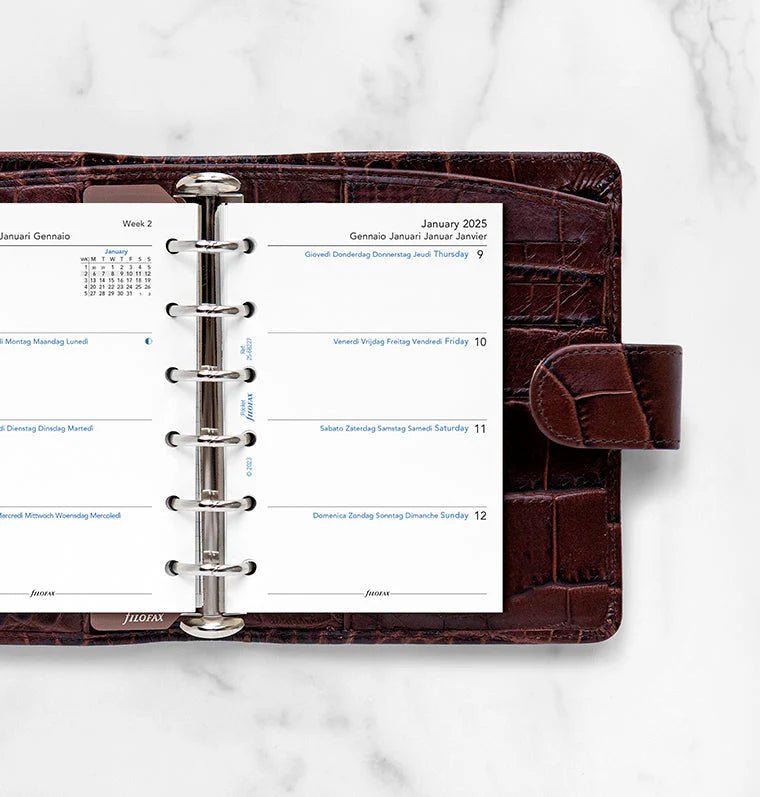 Recharge Agenda FILOFAX 2025 - Pocket, Semaine sur Deux Pages (multilingue) - 1 semaine sur 2 pages - Pocket - 5059145547944