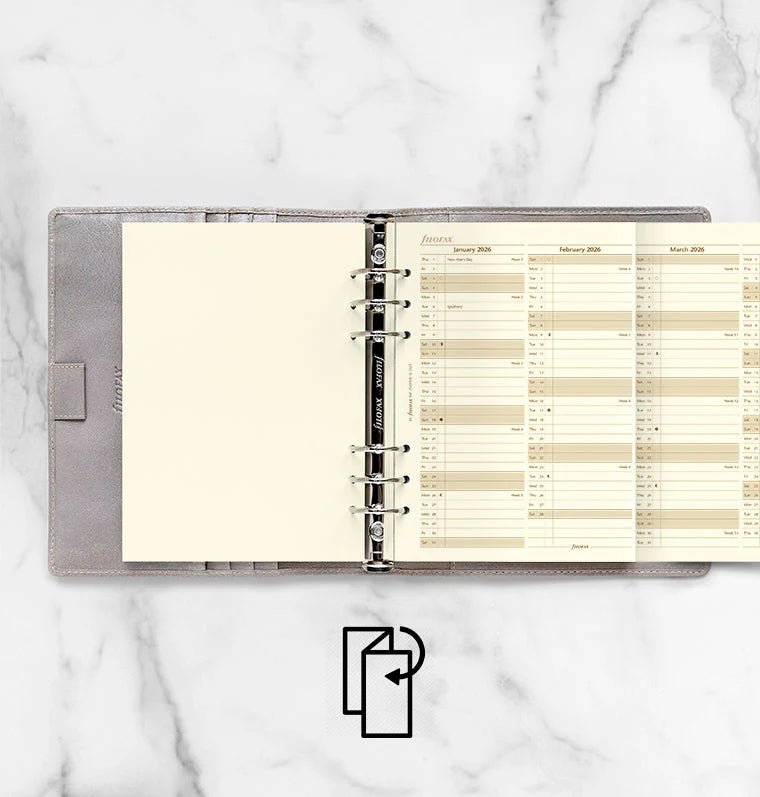 Recharge agenda FILOFAX 2026 - A5 - Planning annuel vertical (anglais) - 5059145550906