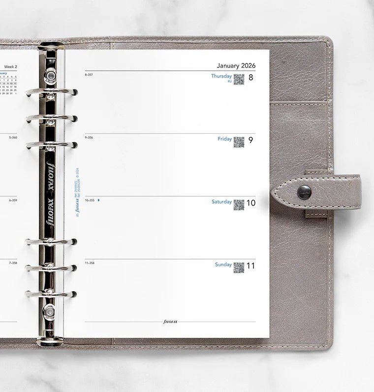 Recharge agenda FILOFAX 2026 - A5 - Semaine sur deux pages (anglais) - 5059145597437
