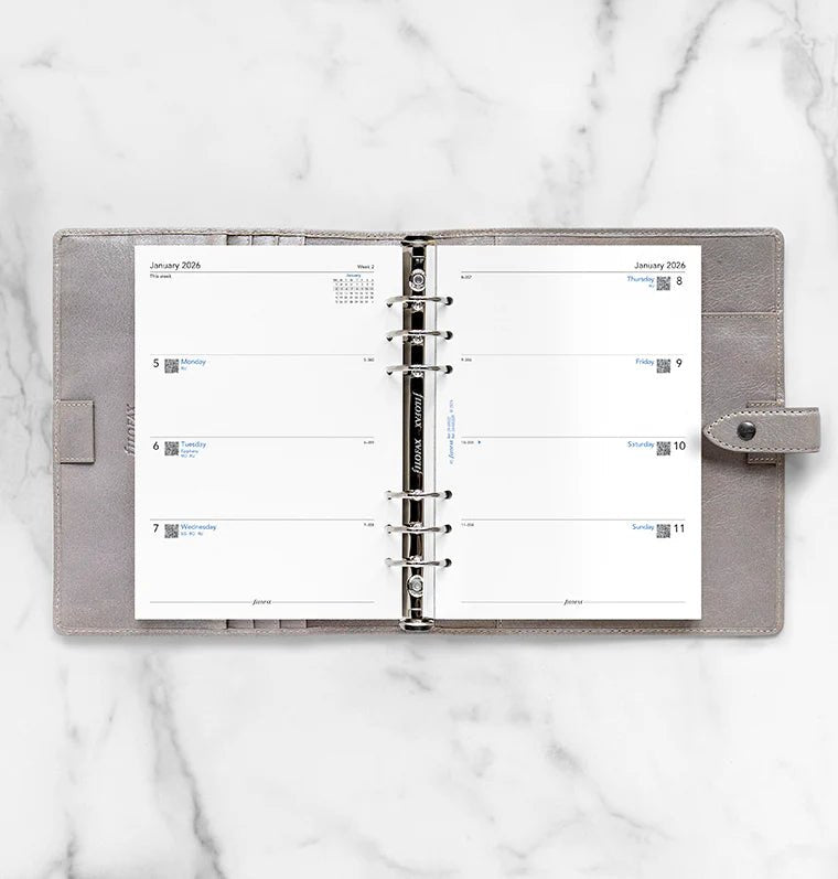 Recharge agenda FILOFAX 2026 - A5 - Semaine sur deux pages (anglais) - 5059145597437