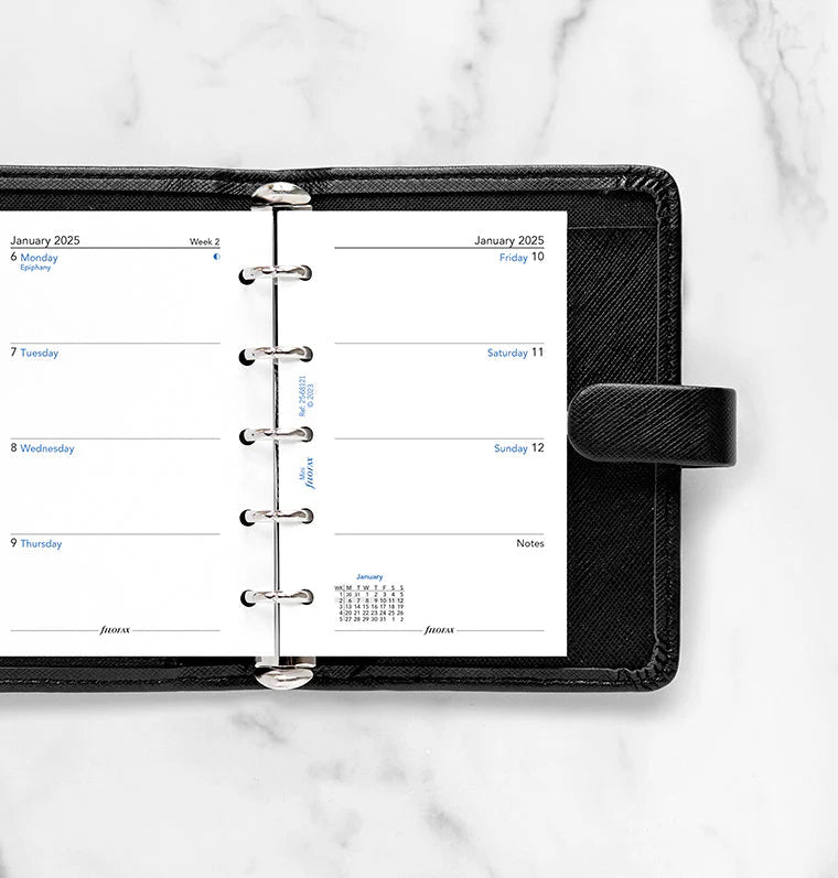 Recharge agenda FILOFAX 2026 - Mini - Semaine sur deux pages (anglais) - 5059145595815
