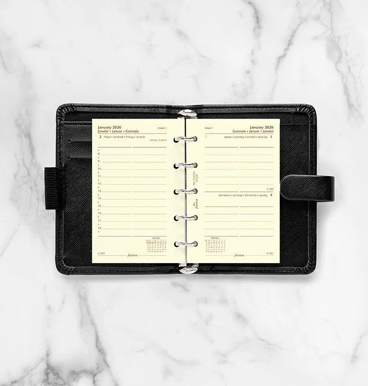 Recharge agenda FILOFAX 2026 - Mini - Un jour par page (multilingue) - 5059145595914