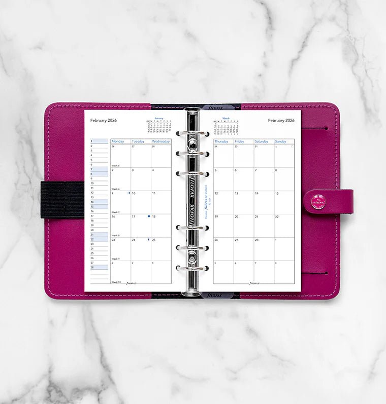Recharge agenda FILOFAX 2026 - Personal - Mois sur deux pages (anglais) - 5059145596478