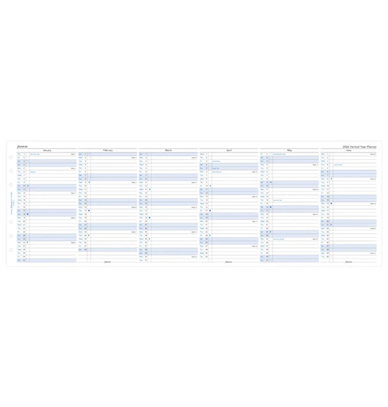 Recharge agenda FILOFAX 2026 - Personal - Planning annuel vertical (anglais) - 5059145550760