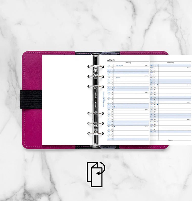 Recharge agenda FILOFAX 2026 - Personal - Planning annuel vertical (anglais) - 5059145550760