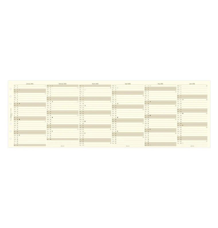 Recharge agenda FILOFAX 2026 - Personal - Planning annuel vertical (anglais) - 5059145550784