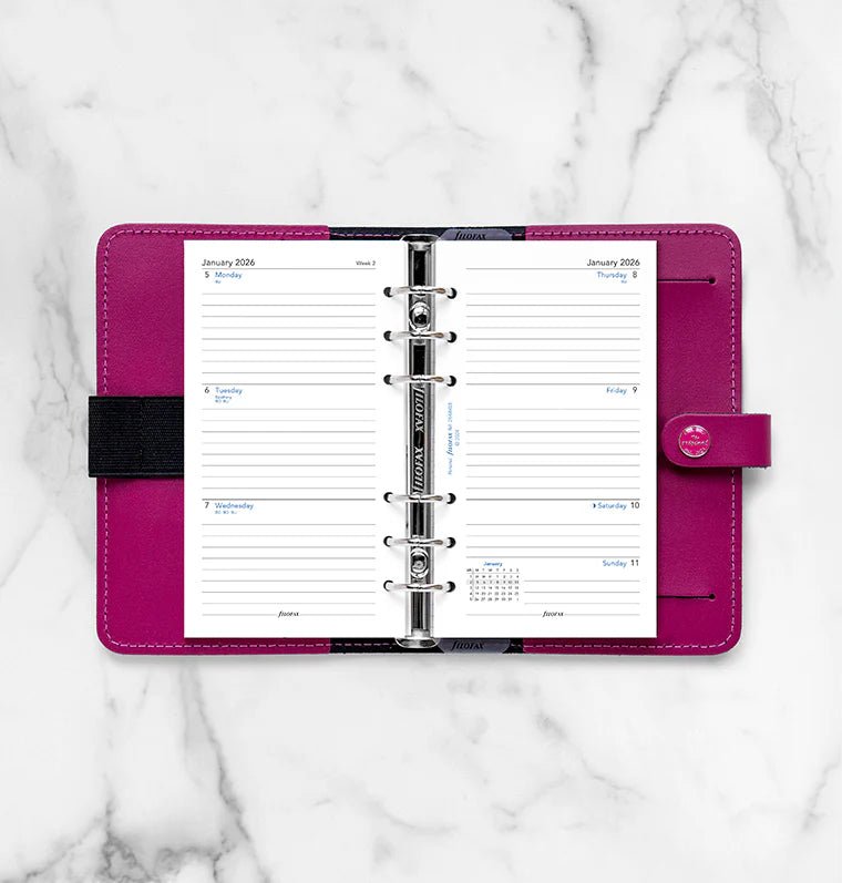 Recharge agenda FILOFAX 2026 - Personal - Semaine sur deux pages (anglais) - 5059145596515