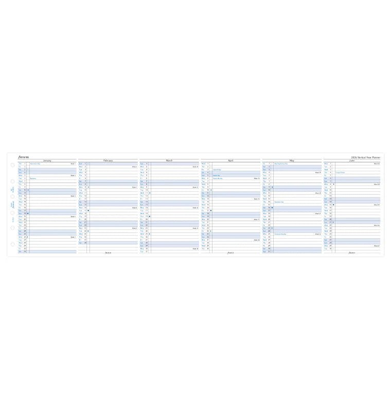 Recharge agenda FILOFAX 2026 - Pocket - Planning annuel vertical (anglais) - 5059145550647