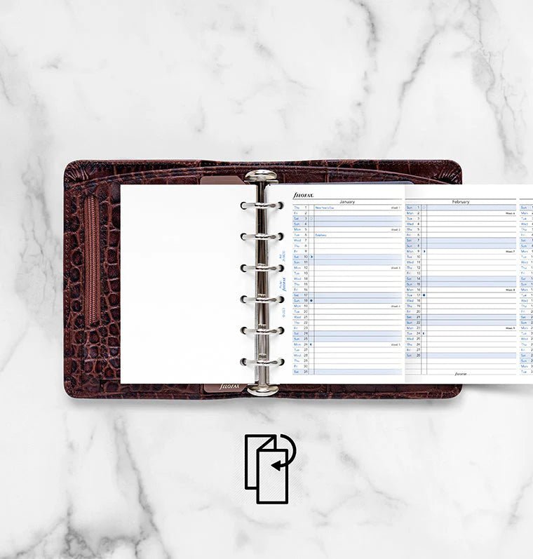 Recharge agenda FILOFAX 2026 - Pocket - Planning annuel vertical (anglais) - 5059145550647