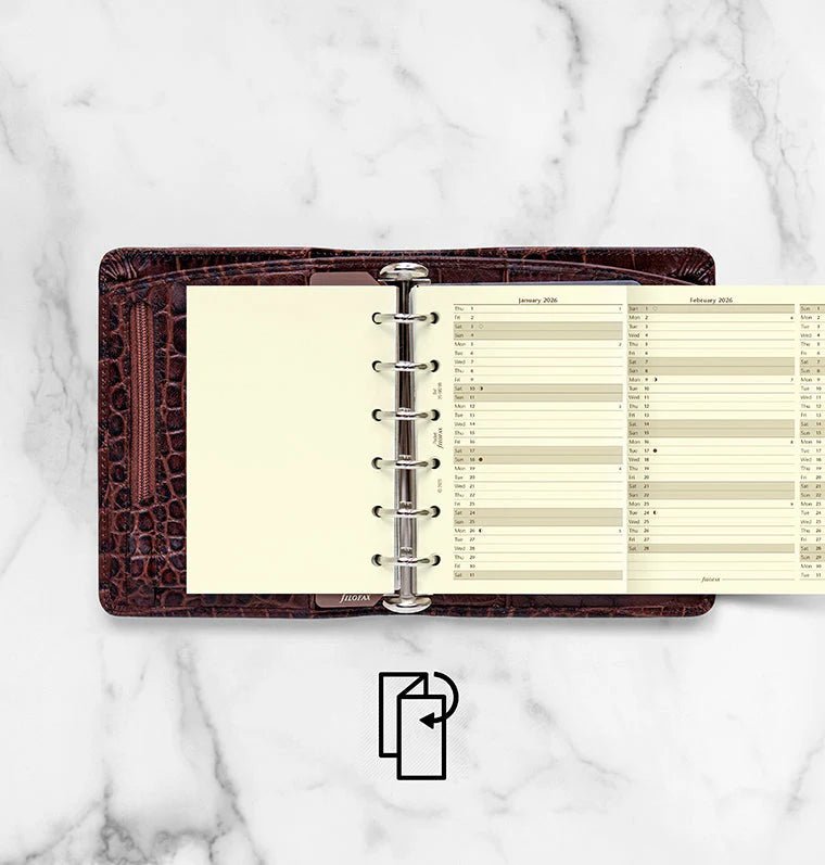 Recharge agenda FILOFAX 2026 - Pocket - Planning annuel vertical (anglais) - 5059145550661