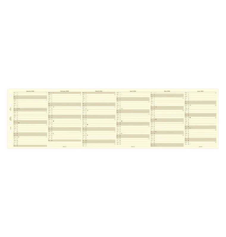 Recharge agenda FILOFAX 2026 - Pocket - Planning annuel vertical (anglais) - 5059145550661