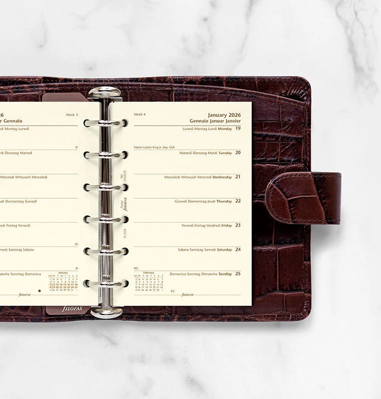 Recharge agenda FILOFAX 2026 - Pocket - Semaine sur une page (multilingue) - 5059145596171
