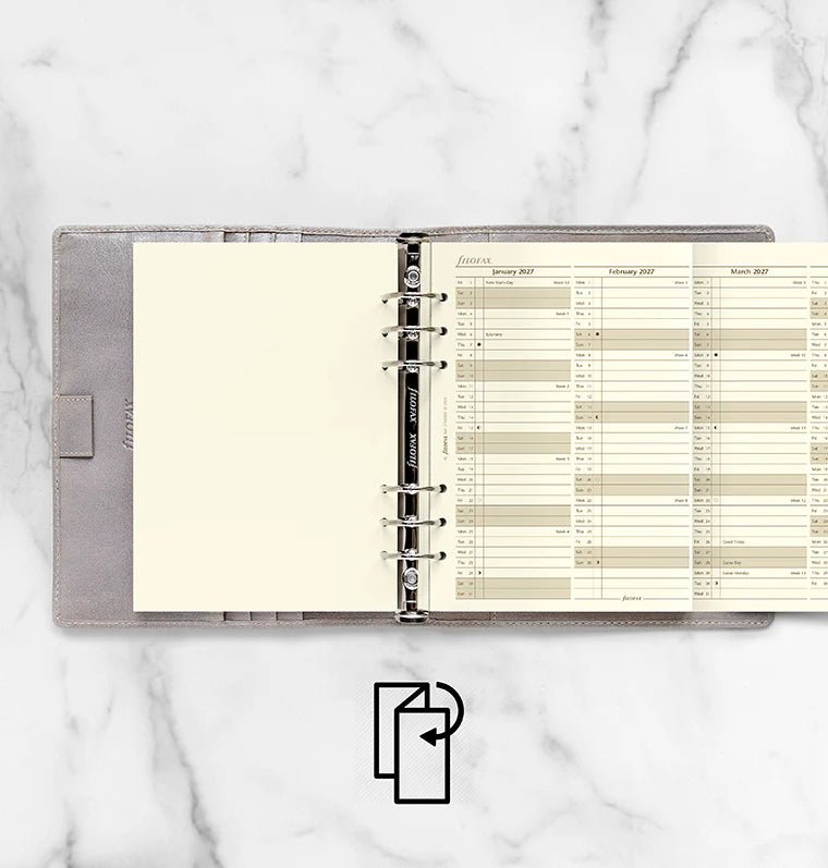 Recharge agenda FILOFAX 2027 - A5 - Planning annuel vertical (anglais) - 5059145598915