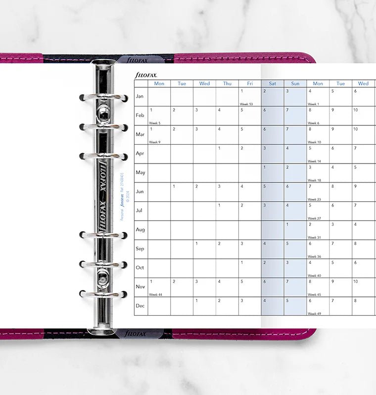 Recharge agenda FILOFAX 2027 - Personal - Planning annuel horizontal (anglais) - 5059145598816