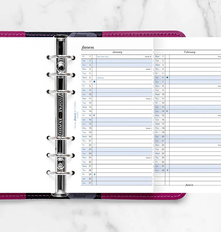 Recharge agenda FILOFAX 2027 - Personal - Planning annuel vertical (anglais) - 5059145598830
