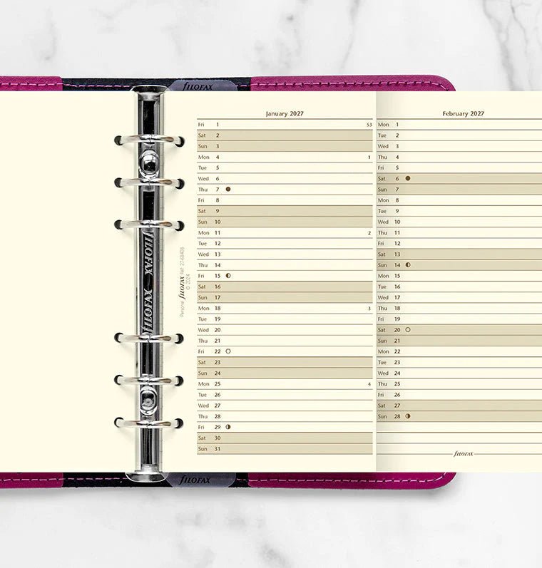 Recharge agenda FILOFAX 2027 - Personal - Planning annuel vertical (anglais) - 5059145598151