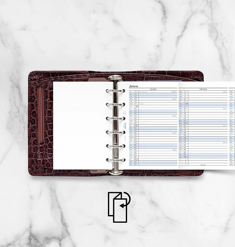Recharge agenda FILOFAX 2027 - Pocket - Planning annuel vertical (anglais) - 5059145598854