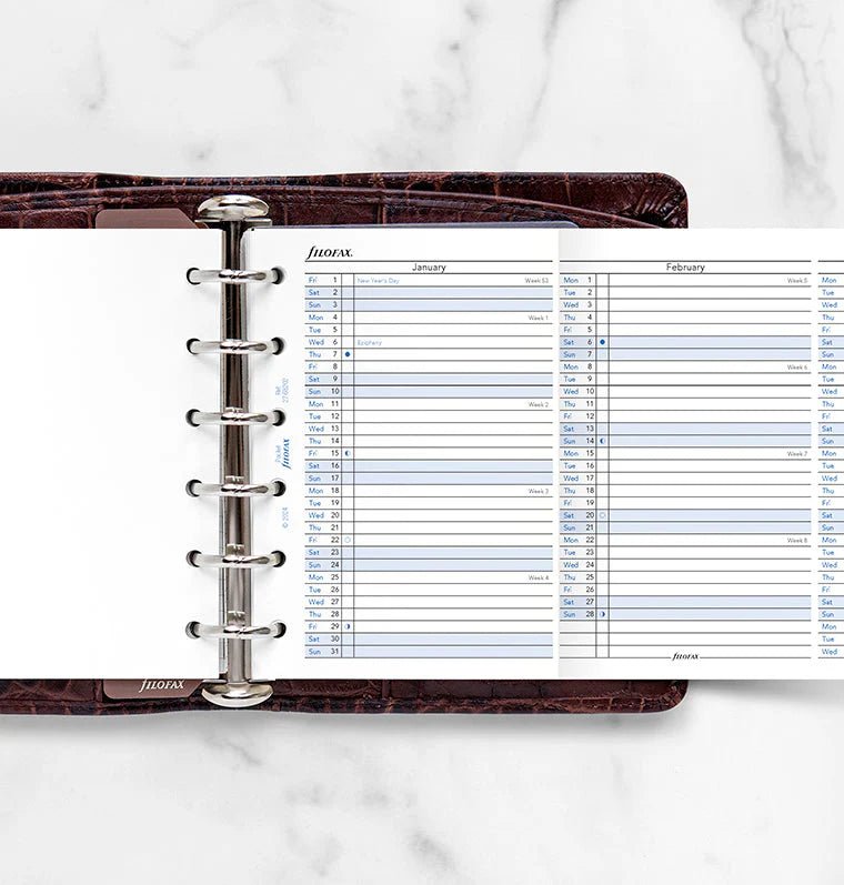 Recharge agenda FILOFAX 2027 - Pocket - Planning annuel vertical (anglais) - 5059145598854