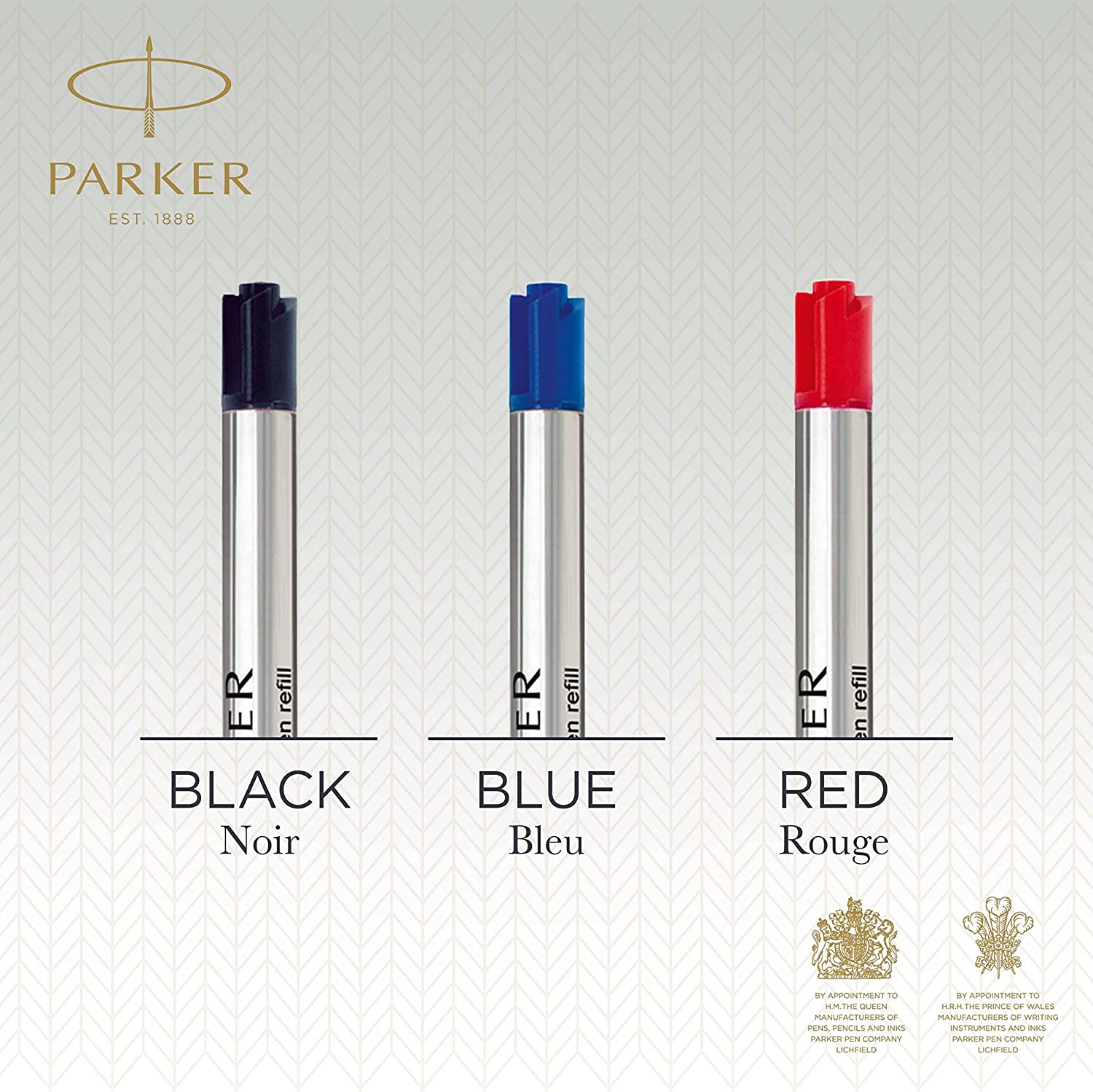Recharge stylo bille PARKER - Large (B) - Noir - 3501179503660
