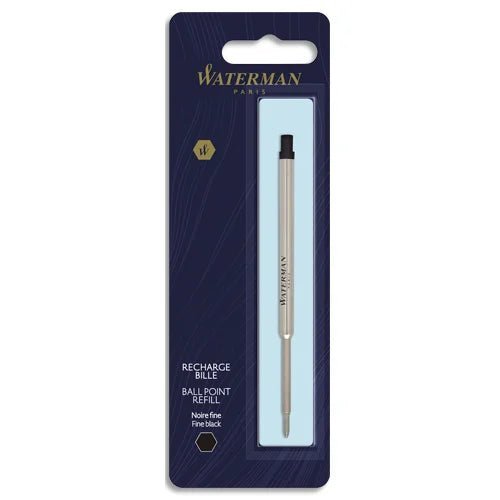 Recharge stylo bille WATERMAN - Fine (F) - Noir - 3501179640174