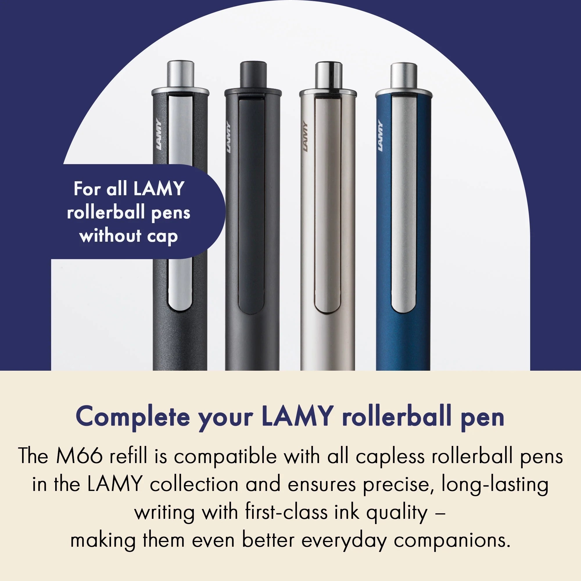 Recharge stylo roller LAMY M66 - Medium (M) - Vert - 4014519072331