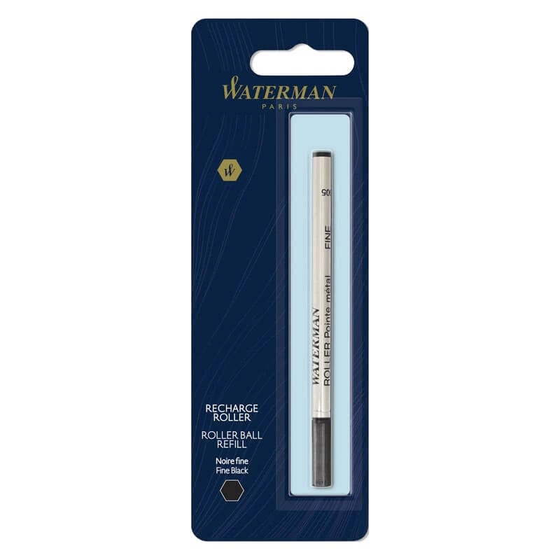 Recharge stylo roller WATERMAN - Fine (F) - Noir - 3501179640198