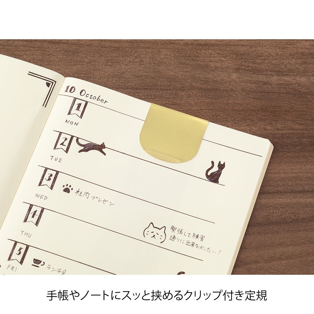 Règle MIDORI normographe - 10 cm - Chat - 4902805422819