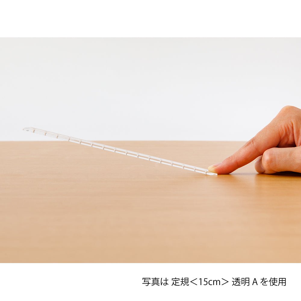 Règle MIDORI transparente - 15 cm - Rose - 