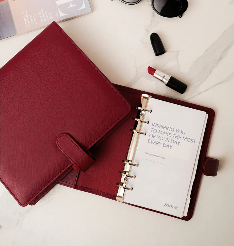 Organiseur FILOFAX Saffiano - Personal - Dark Cherry