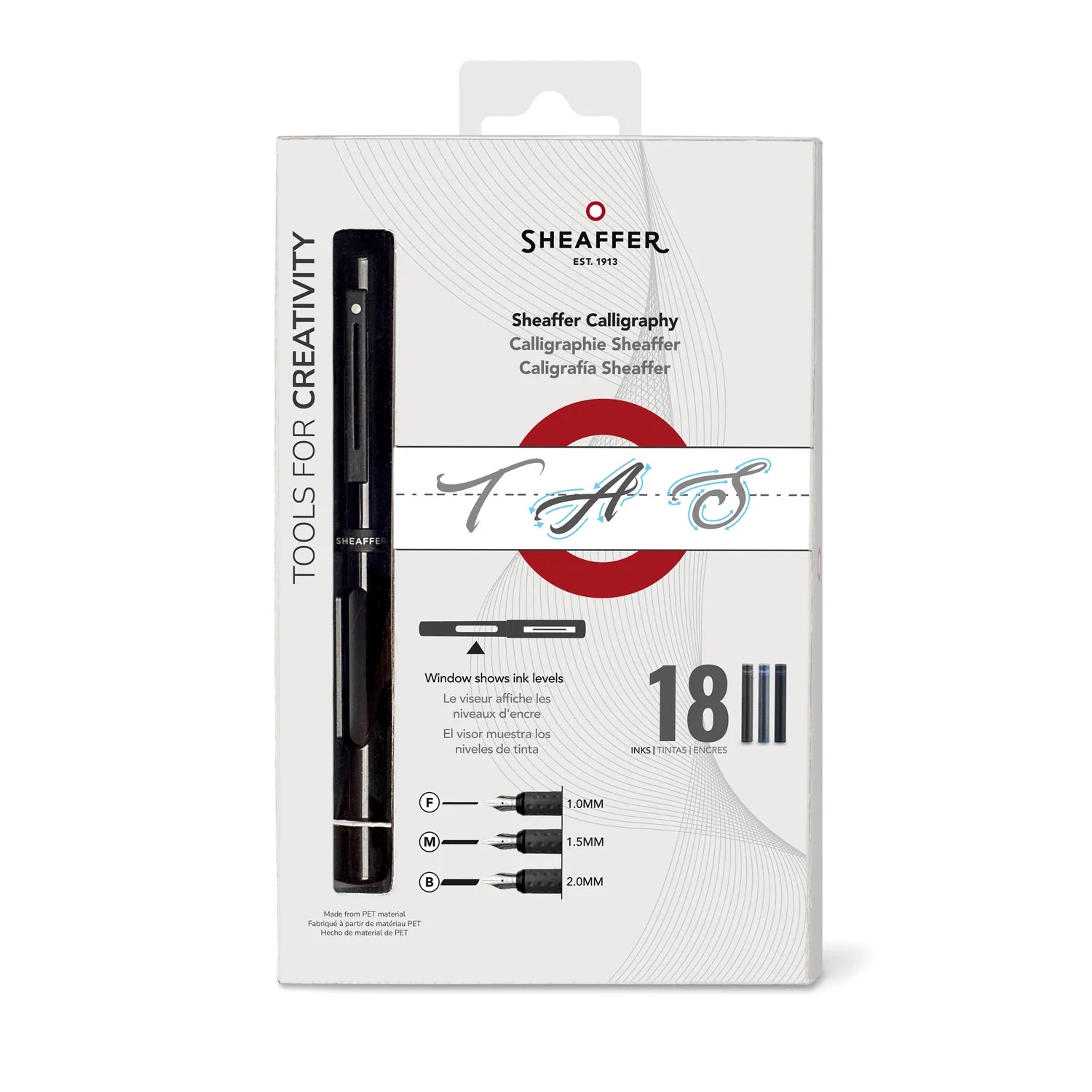 Set de calligraphie SHEAFFER Minikit - Black - 1.0/1.5/2.0 - 0074040000085