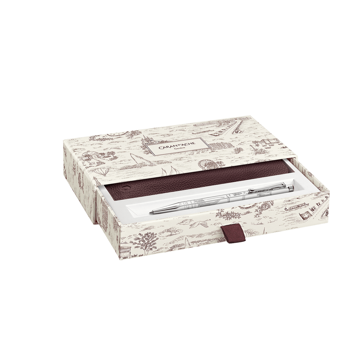 Set stylo bille CARAN D'ACHE Ecridor Toile de Jouy Geneva Edition - 7630002365789