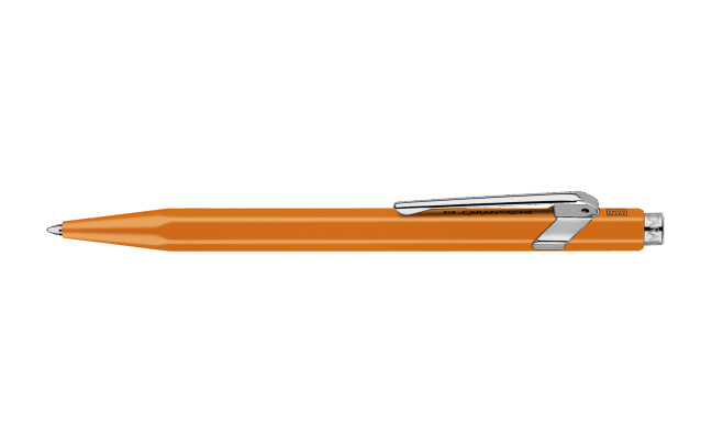Set stylo bille + porte - mine CARAN D'ACHE 849 Fluo Line - Orange Fluo - 7630002353021