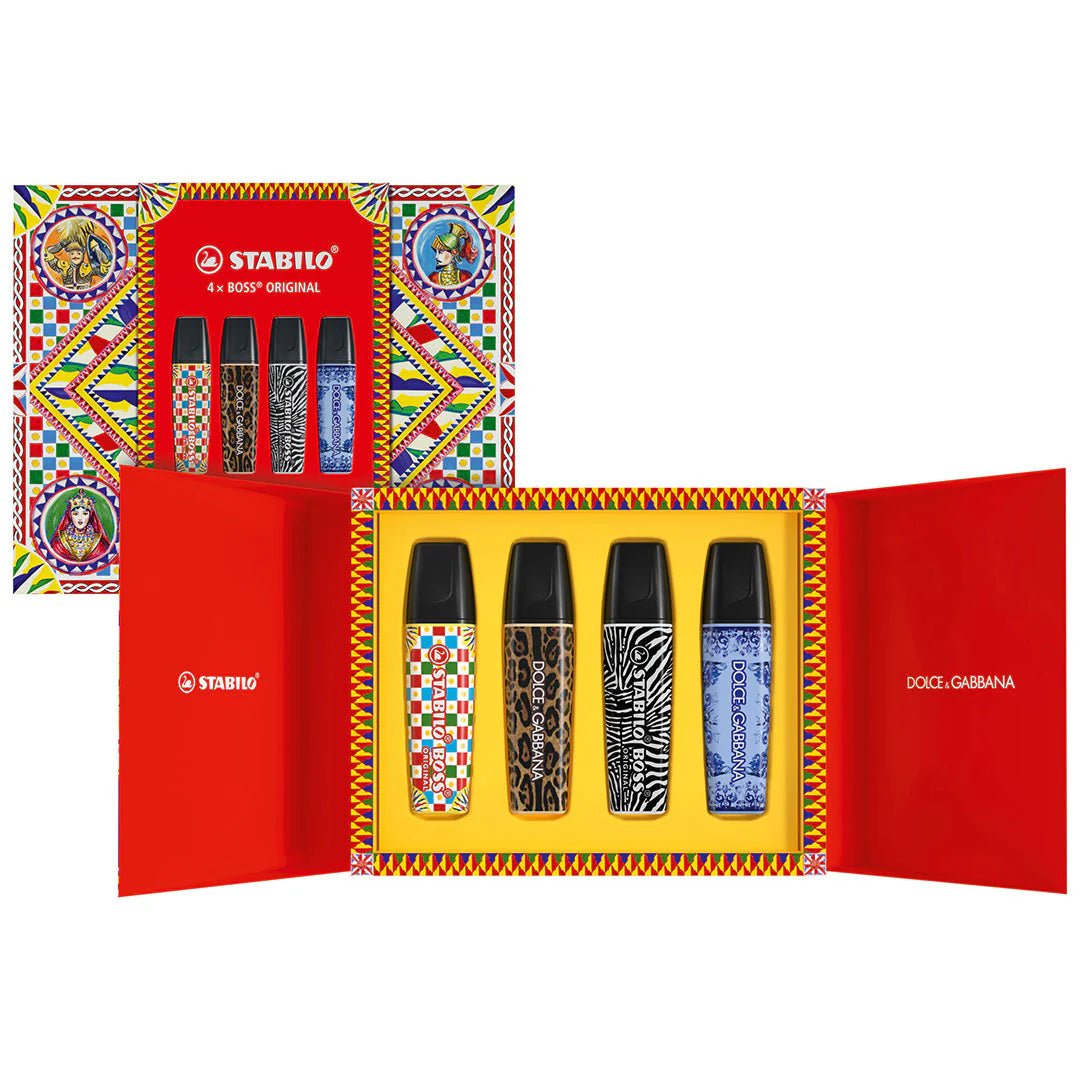 STABILO BOSS ORIGINAL x DOLCE&GABBANA - Coffret 4 Surligneurs - 