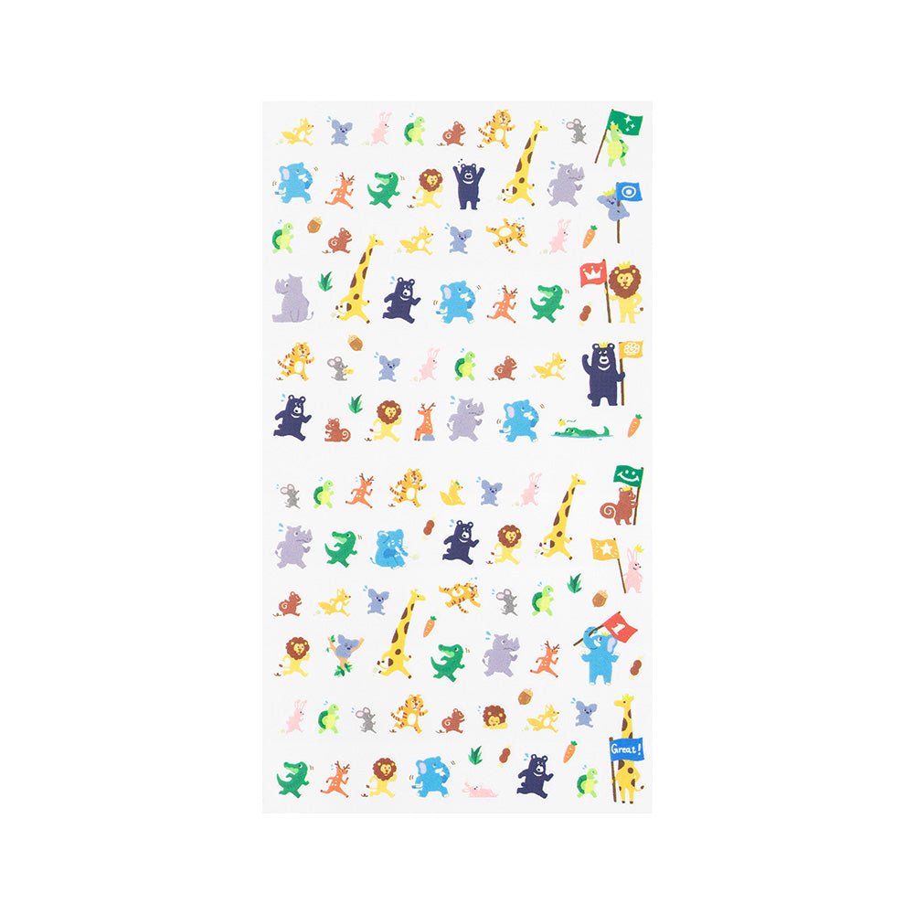 Stickers repositionnables MIDORI Collection - Animaux - 