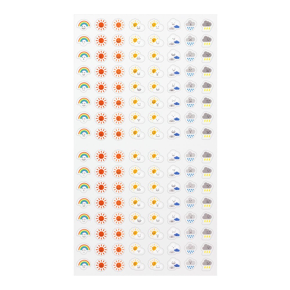 Stickers repositionnables MIDORI Collection - Météo - 